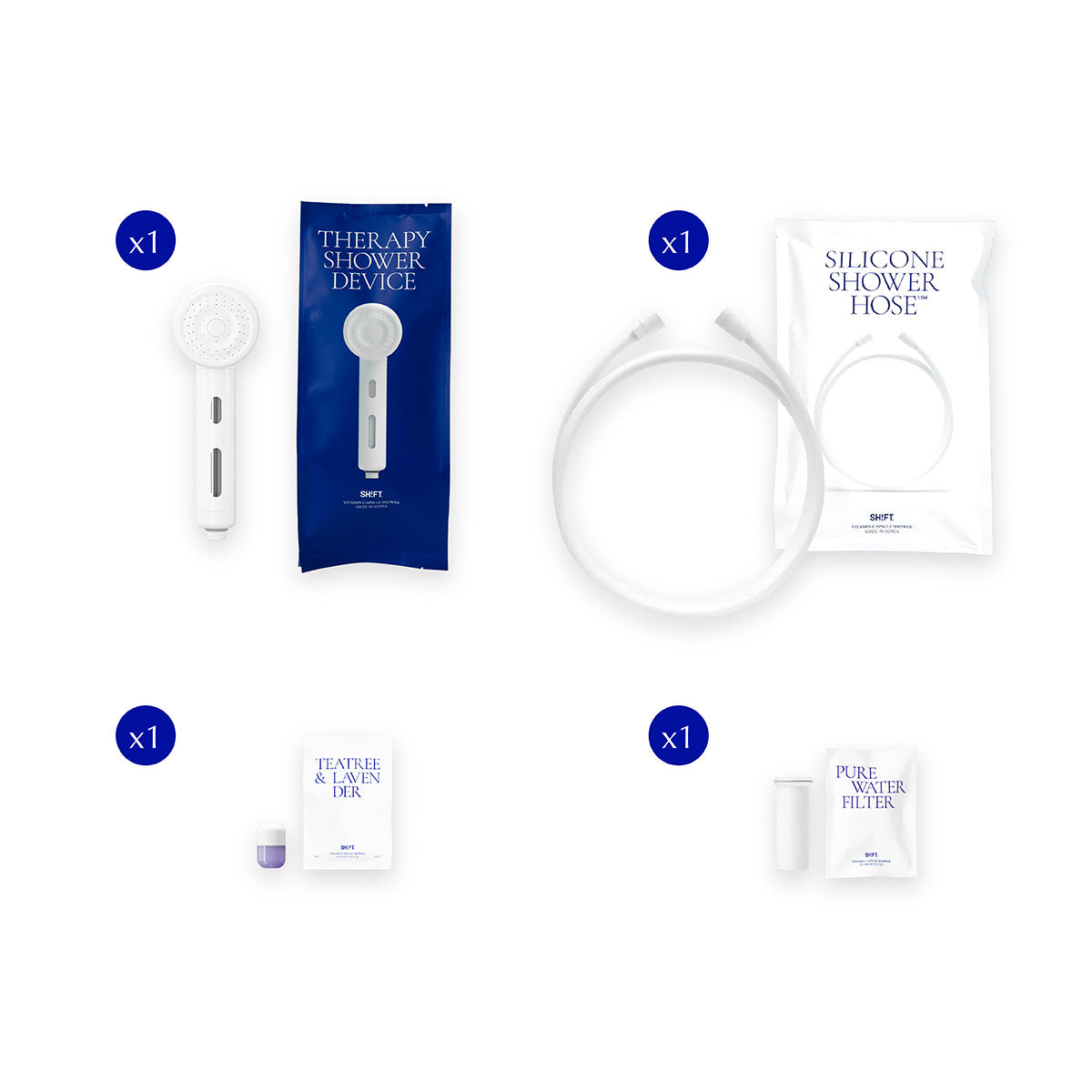Vitamin Filtered Shower Head Trial Kit & Silicon Hose