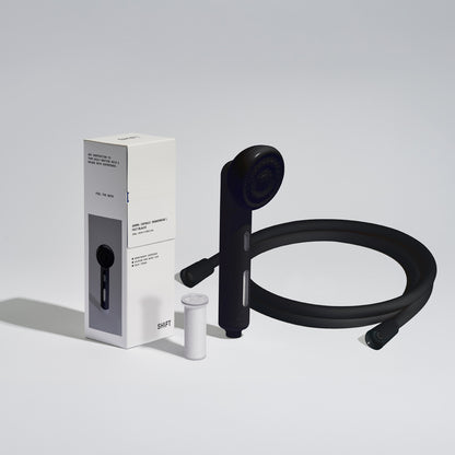 Vitamin Filtered Shower Head & Silicon Hose Felt Black