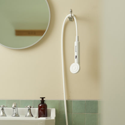 Vitamin Filtered Shower Head & Silicon Hose Pure White